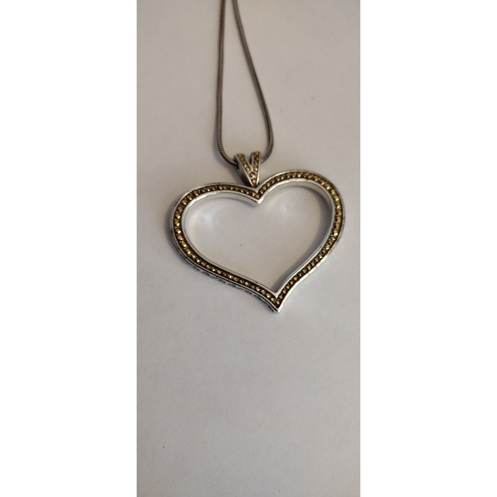 Brighton Secret‎ of Love Heart Golden Crystal Necklace NWT $58